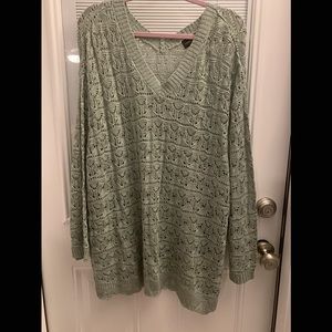 25% off listed price.light green lace sweater. Size 26-28. Lane Bryant purchase.